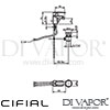 Cifial 32410SY U Techno 65 Mono Bidet Mixer Dimensions